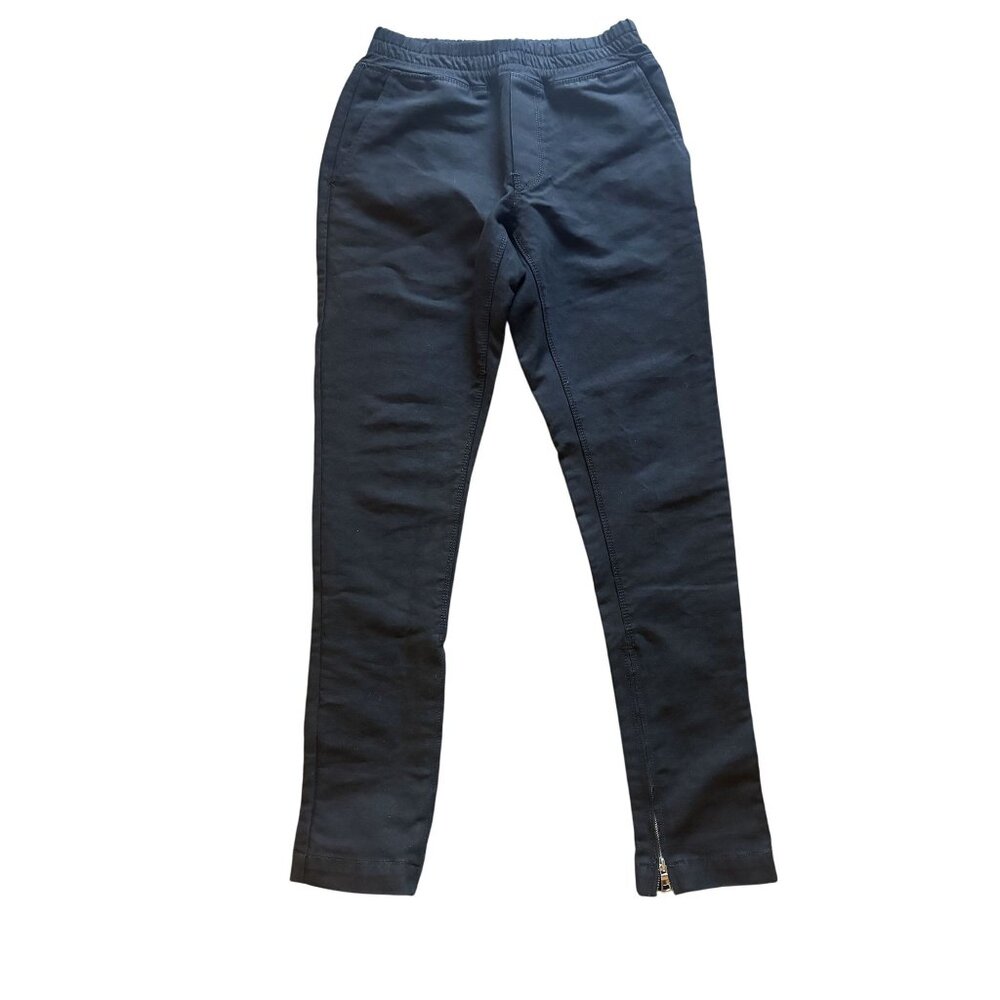RtA Skinny Fit Ankle Zip Pants in Black